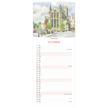 Load image into Gallery viewer, Northumbria Watercolours Slimline Calendar 2024 - October
