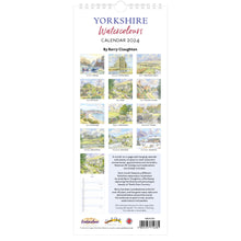 Load image into Gallery viewer, Yorkshire Watercolours Slimline Calendar 2024 - back cover
