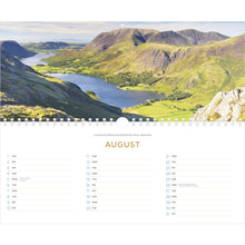 Load image into Gallery viewer, Lake District Panoramic Calendar 2024 - August pages
