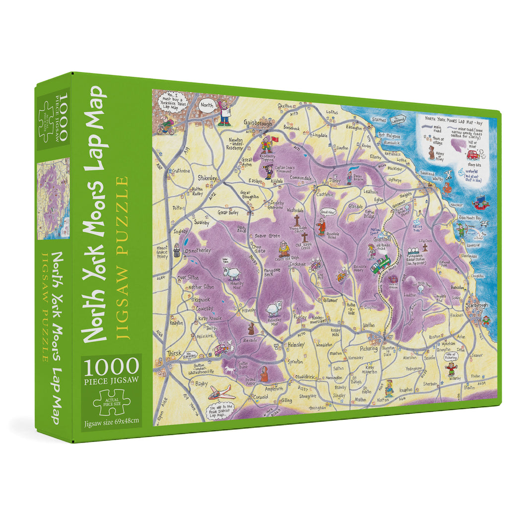 North York Moors Lap Map 1.,000 Piece Luxury Jigsaw Puzzle - box
