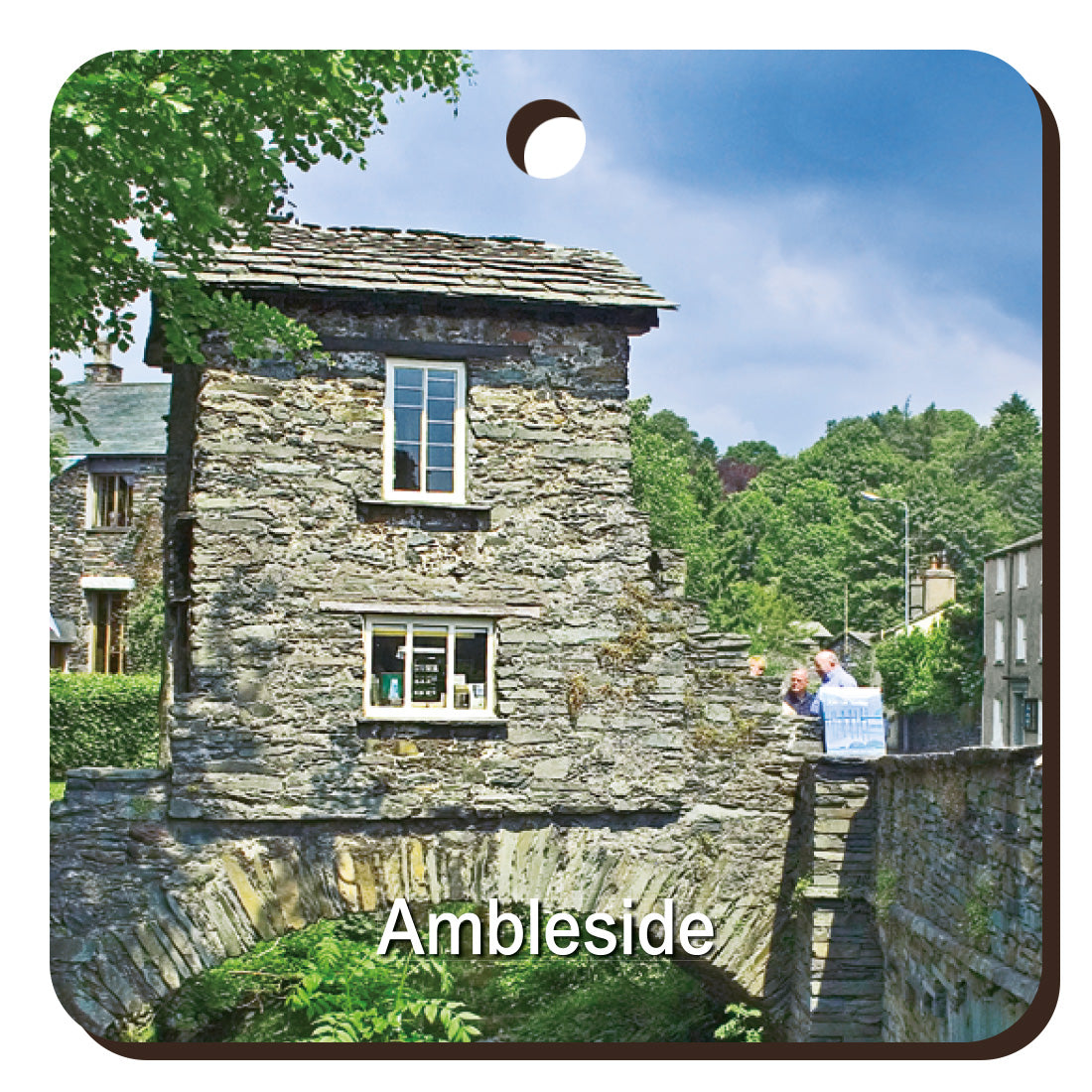Bridge Hosue, Ambleside Wooden Keyring Great Stuff from Cardtoons