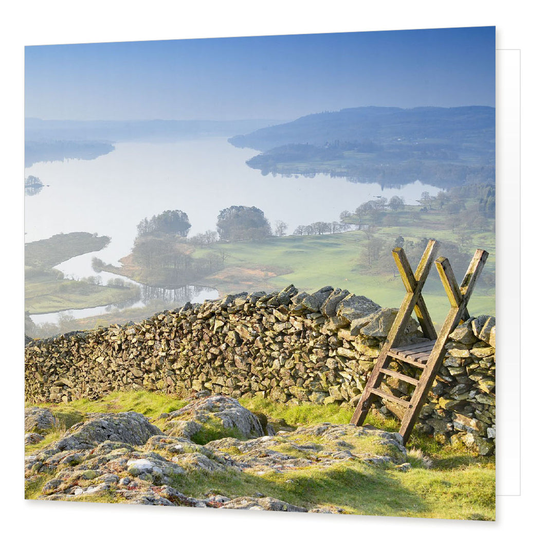 Windermere from Todd Crag Greetings Card from the Landmark Photographic range by Cardtoons