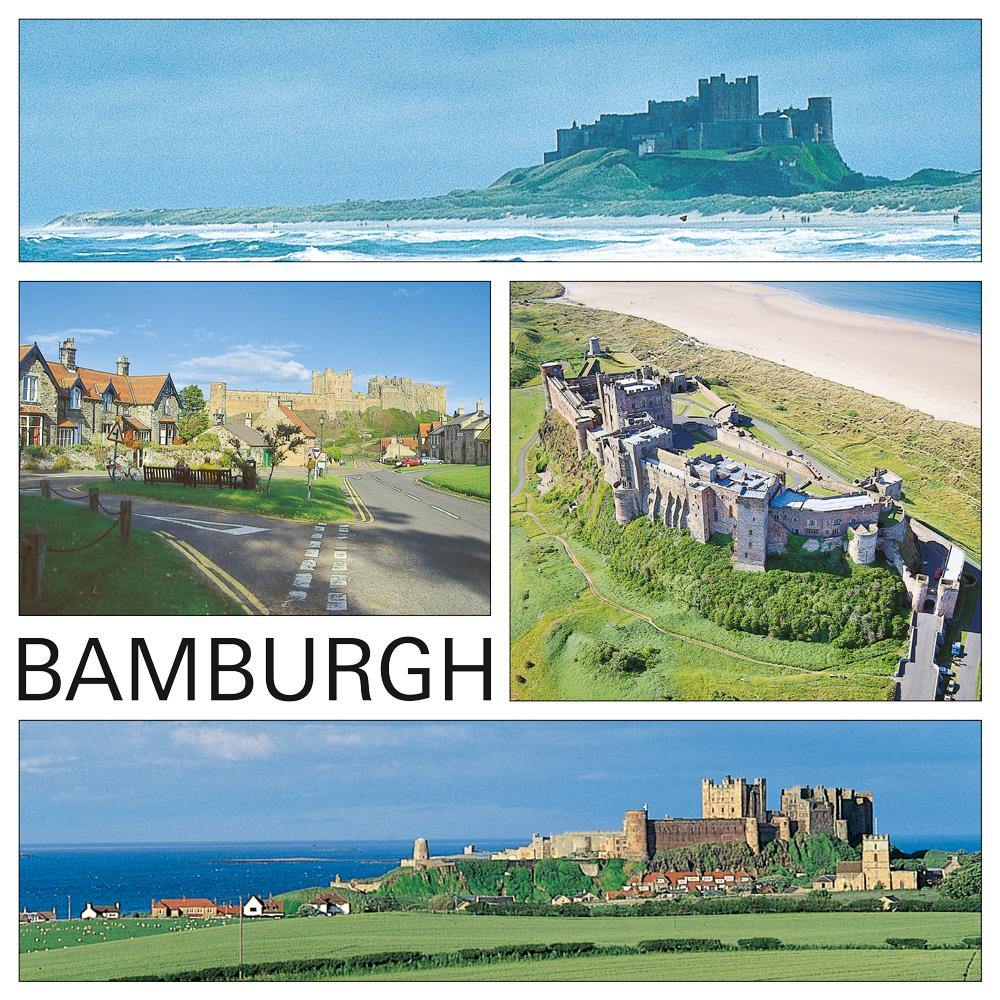 Bamburgh Square Postcard by Cardtoons
