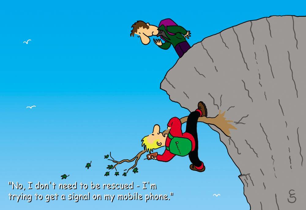 No, I don't need to be rescued postcard | Cardtoons Publications