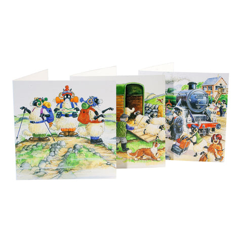Country Comicals square greetings cards