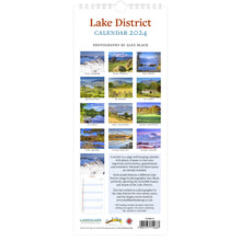 Load image into Gallery viewer, Lake District Images Slimline Calendar 2024 -Back cover
