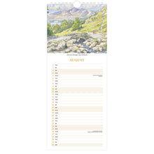 Load image into Gallery viewer, Lake District Watercolours Slimline Calendar 2024 - August
