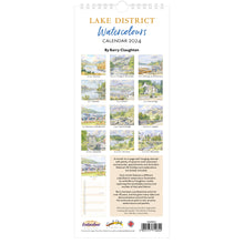 Load image into Gallery viewer, Lake District Watercolours Slimline Calendar 2024 - Back cover
