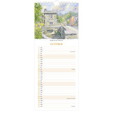 Load image into Gallery viewer, Lake District Watercolours Slimline Calendar 2024 - October
