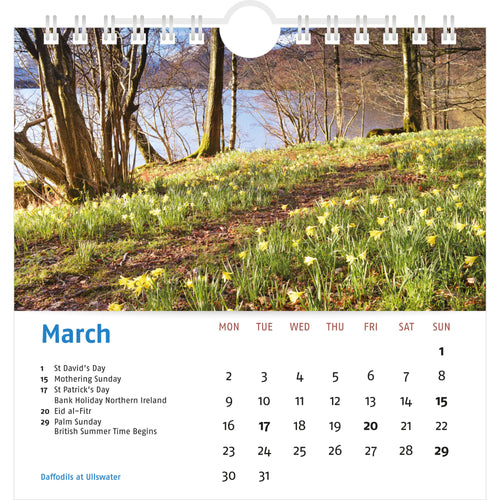 2026 Lake District Desk Calendar – March