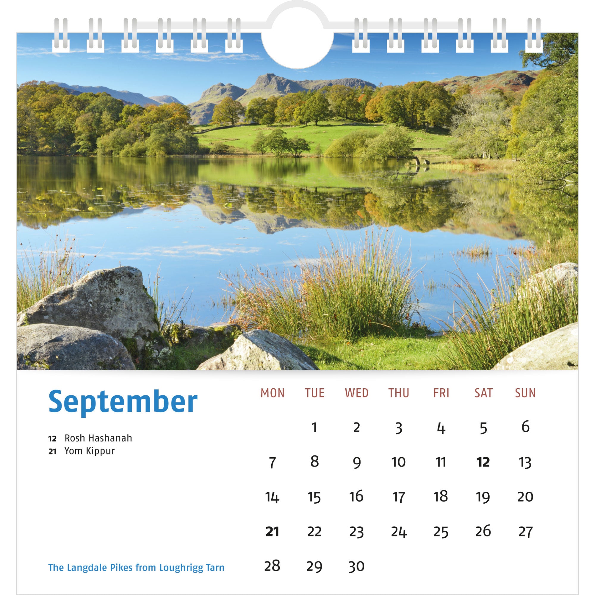 2026 Lake District Desk Calendar – September