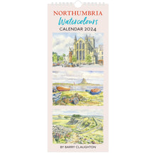 Load image into Gallery viewer, Northumbria Watercolours Slimline Calendar 2024 - cover

