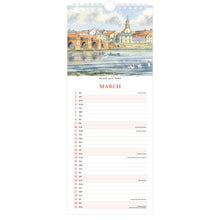 Load image into Gallery viewer, Northumbria Watercolours Slimline Calendar 2024 - March
