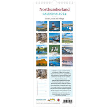 Load image into Gallery viewer, Northumberland Images Slimline Calendar 2024 - back cover
