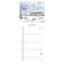 Load image into Gallery viewer, Yorkshire Watercolours Slimline Calendar 2024 - December

