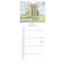 Load image into Gallery viewer, Yorkshire Watercolours Slimline Calendar 2024 - February

