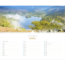 Load image into Gallery viewer, Lake District Panoramic Calendar 2024 - April pages
