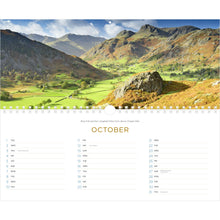 Load image into Gallery viewer, Lake District Panoramic Calendar 2024 - October pages
