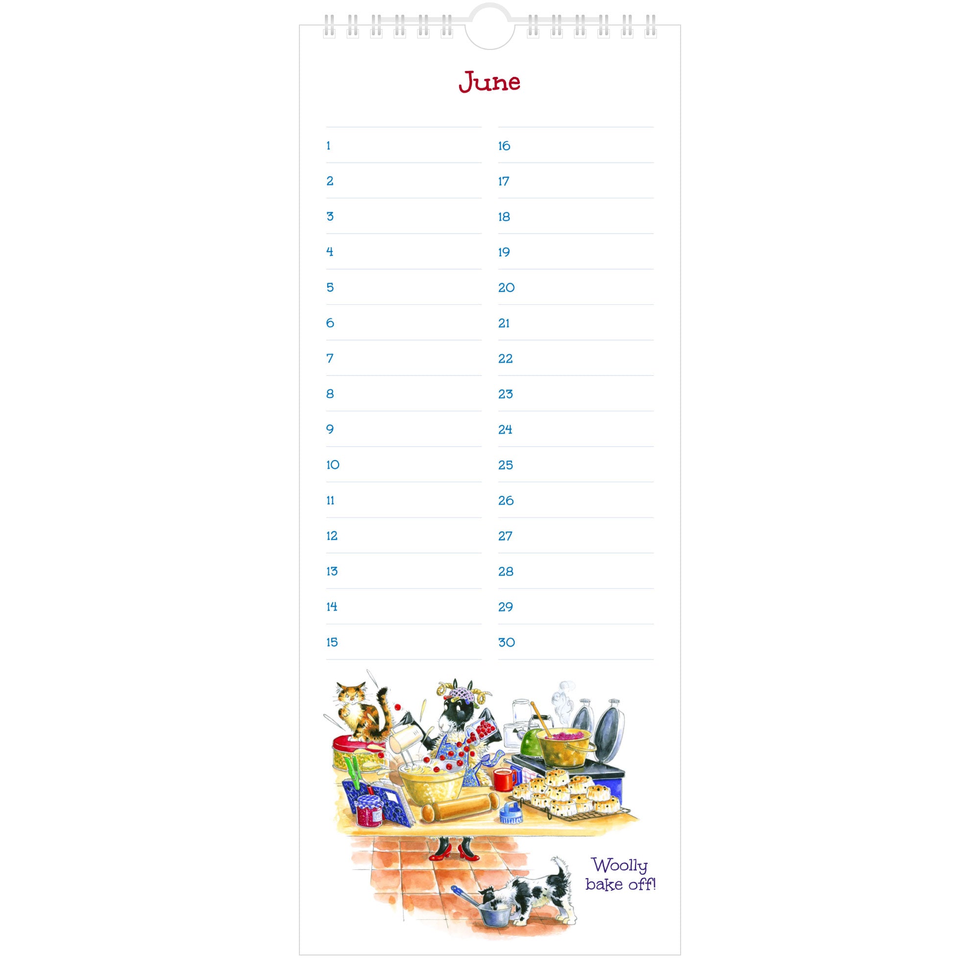 Country Comicals Perpetual Calendar - June