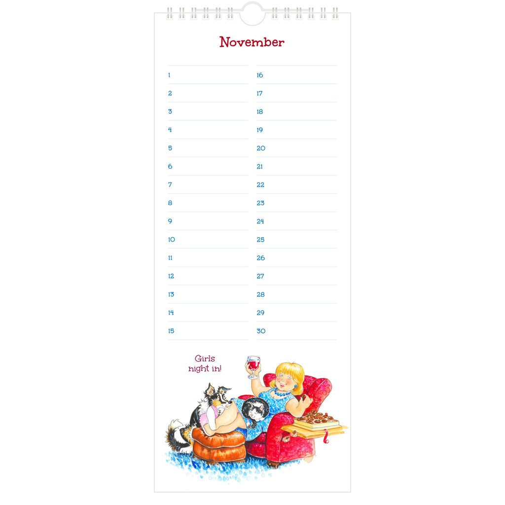 Country Comicals Perpetual Calendar - November