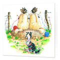 Country Comicals "All Wound Up" Greetings Card by Linda Birkinshaw