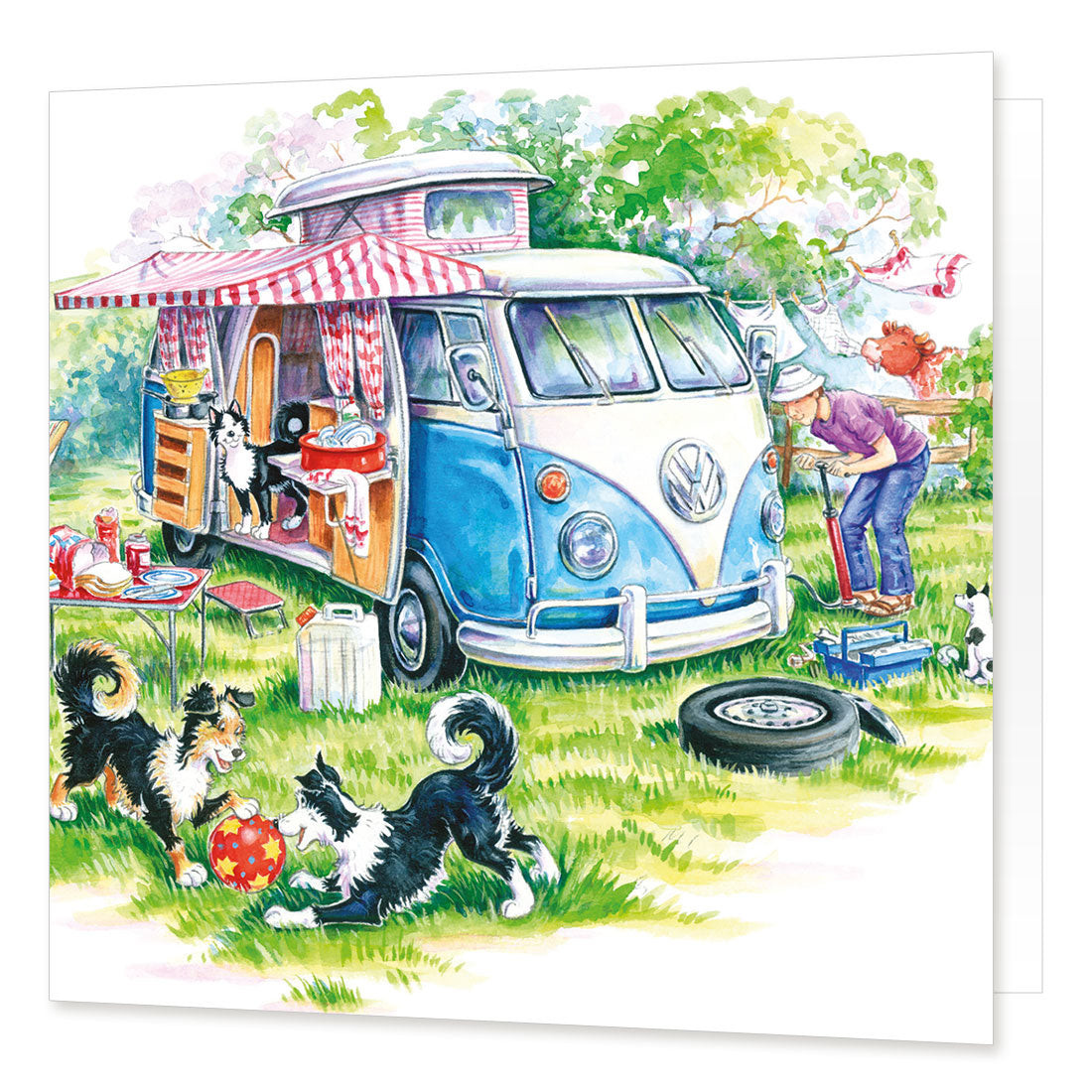 Country Comicals "Camper Van Heaven" Greetings Card by Linda Birkinshaw