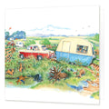 Country Comicals "Happy Campers" Greetings Card by Linda Birkinshaw