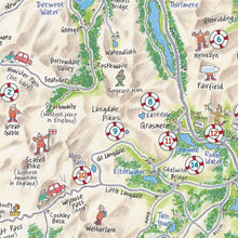 Load image into Gallery viewer, Lake District Wild Swimmer&#39;s Lap Map excerpt
