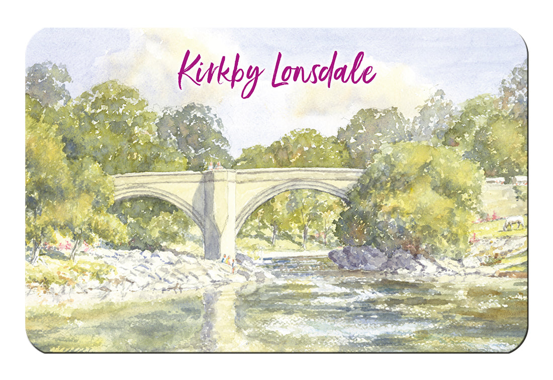 Kirkby Lonsdale Watercolour Fridge Magnet - Great Stuff from Cardtoons