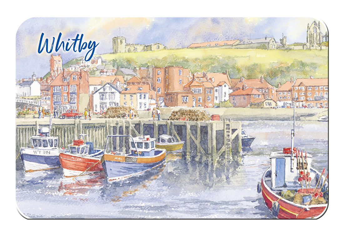 Whitby Watercolour Fridge Magnet - Great Stuff from Cardtoons