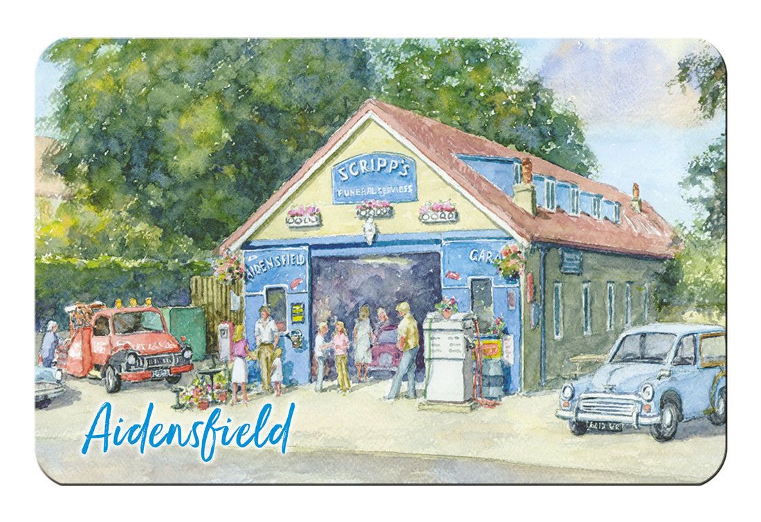 Aidensfield Watercolour Fridge Magnet - Great Stuff from Cardtoons