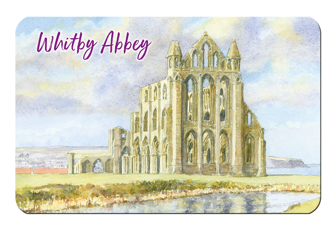 Whitby Abbey Watercolour Fridge Magnet - Great Stuff from Cardtoons