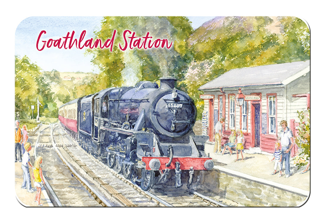Goathland Station Watercolour Fridge Magnet - Great Stuff from Cardtoons