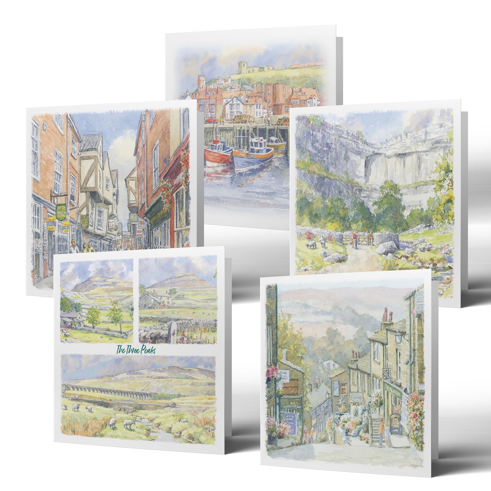 Yorkshire Watercolours Greetings Cards - Mixed Pack of 10