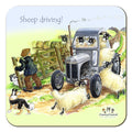 Country Comicals "Sheep Driving" Coaster by Linda Birkinshaw