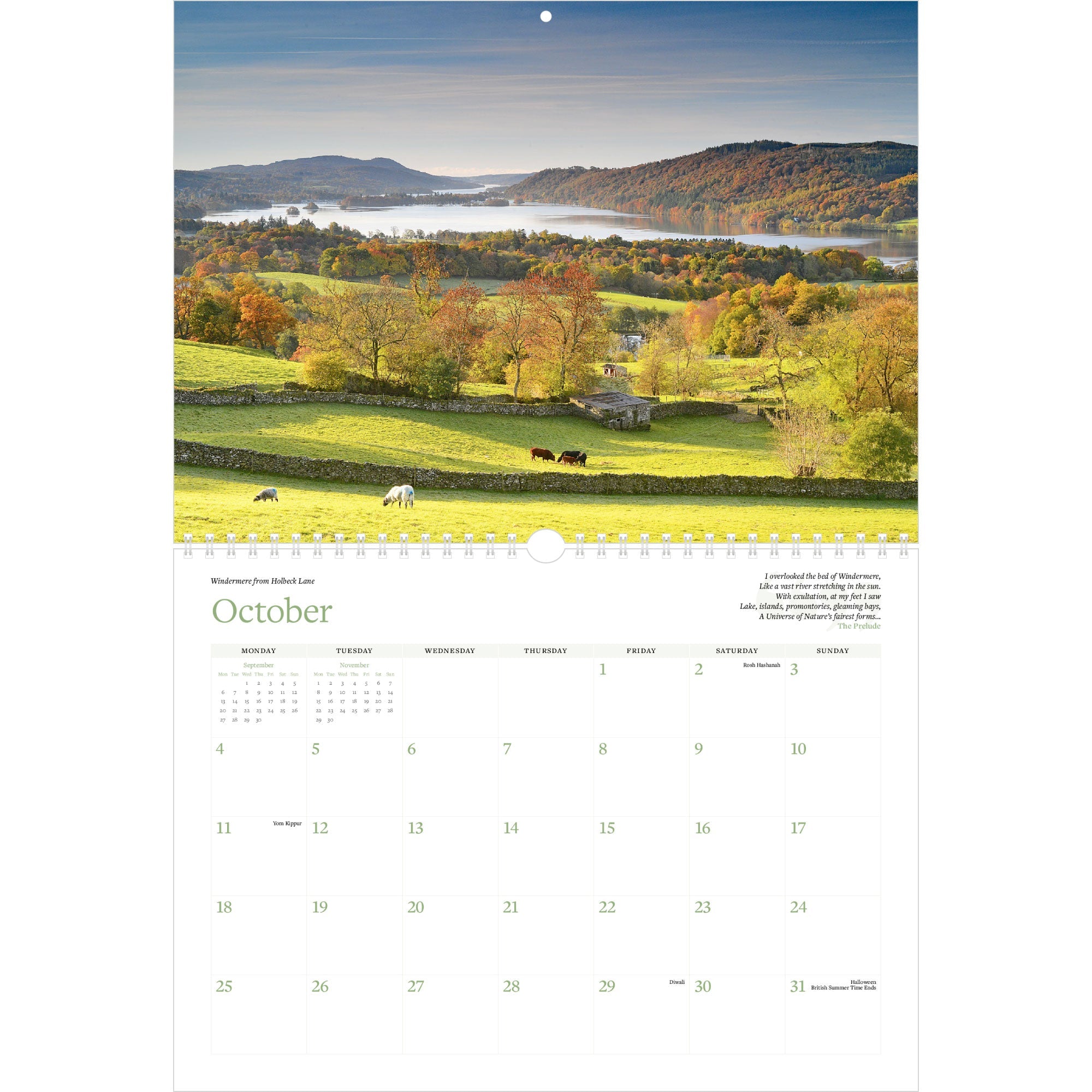 Wordsworth's Lake District Calendar 2027 - October (Windermere)