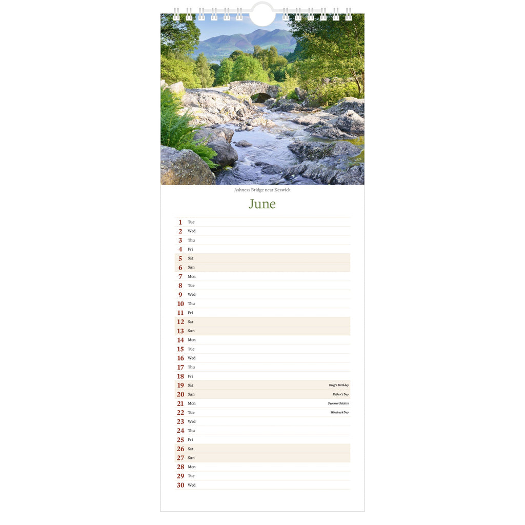 Lake District Images Calendar 2027 - June (Ashness Bridge)