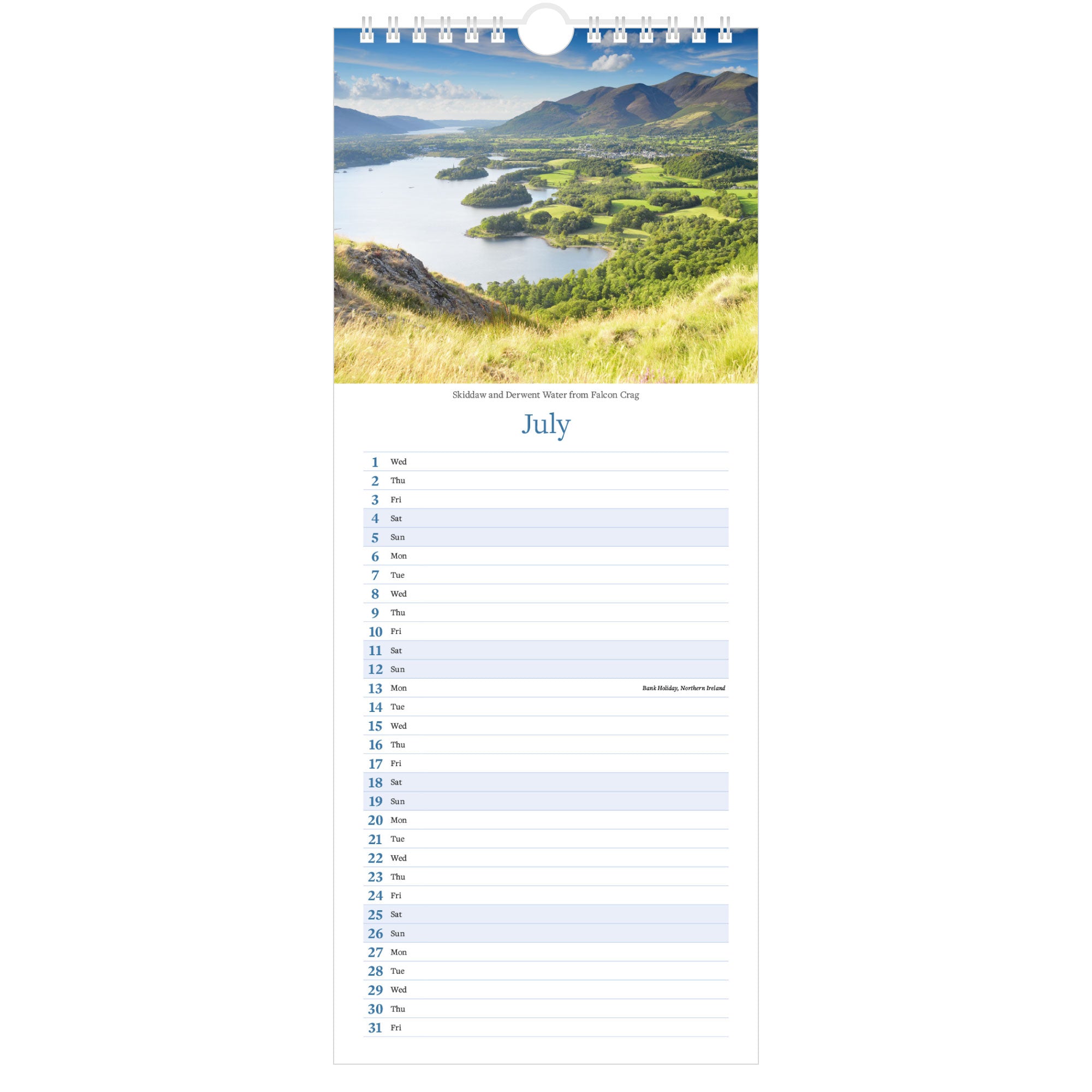 2026 Lake District Slimline Calendar – July