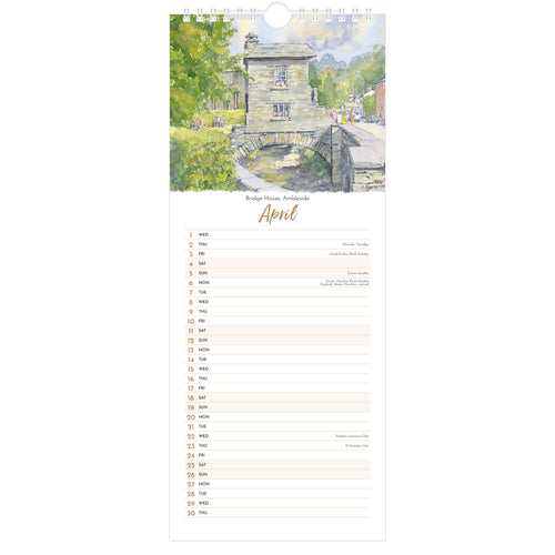2026 Lake District Watercolours Calendar – April