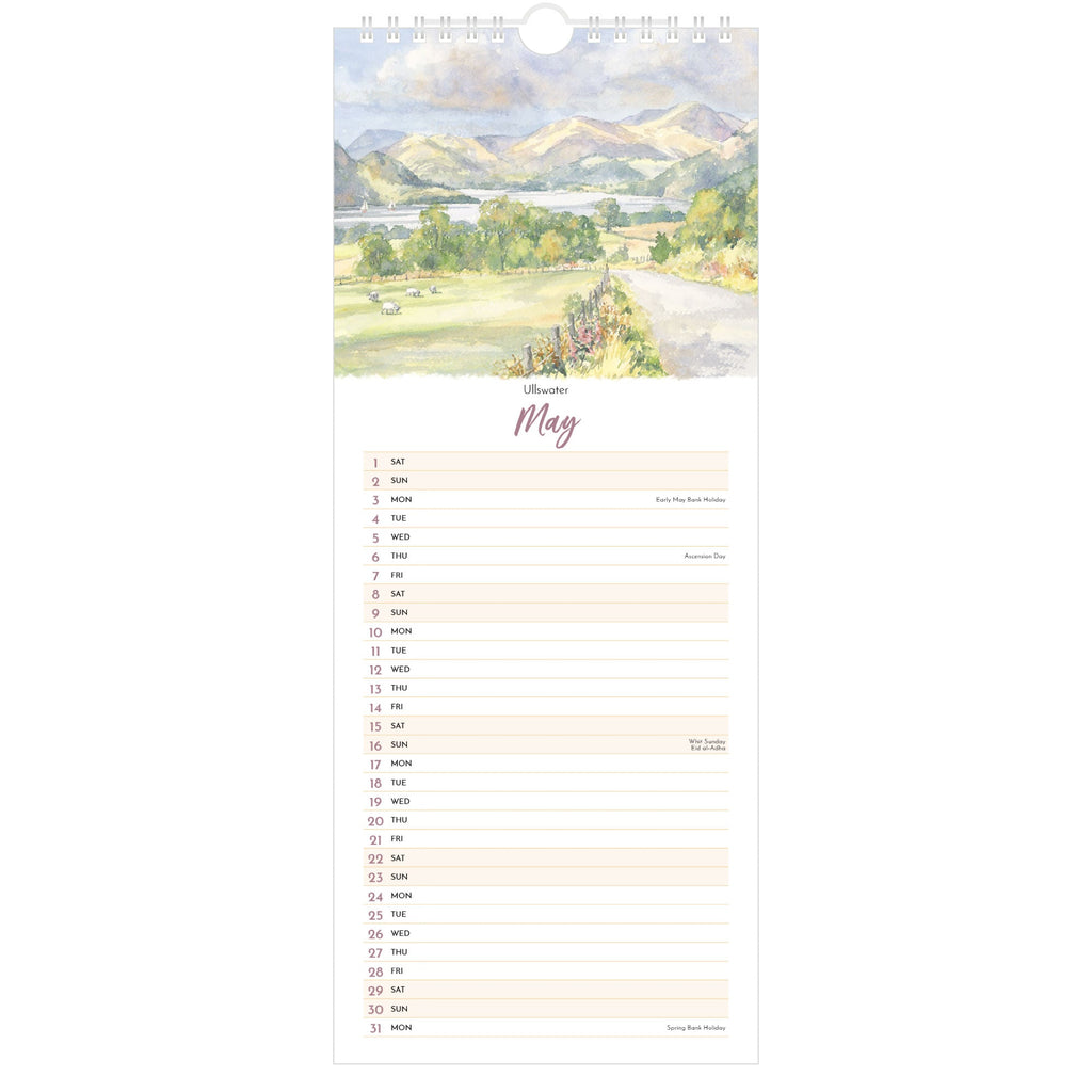 Lake District Watercolours Calendar 2027 - May (Ullswater)