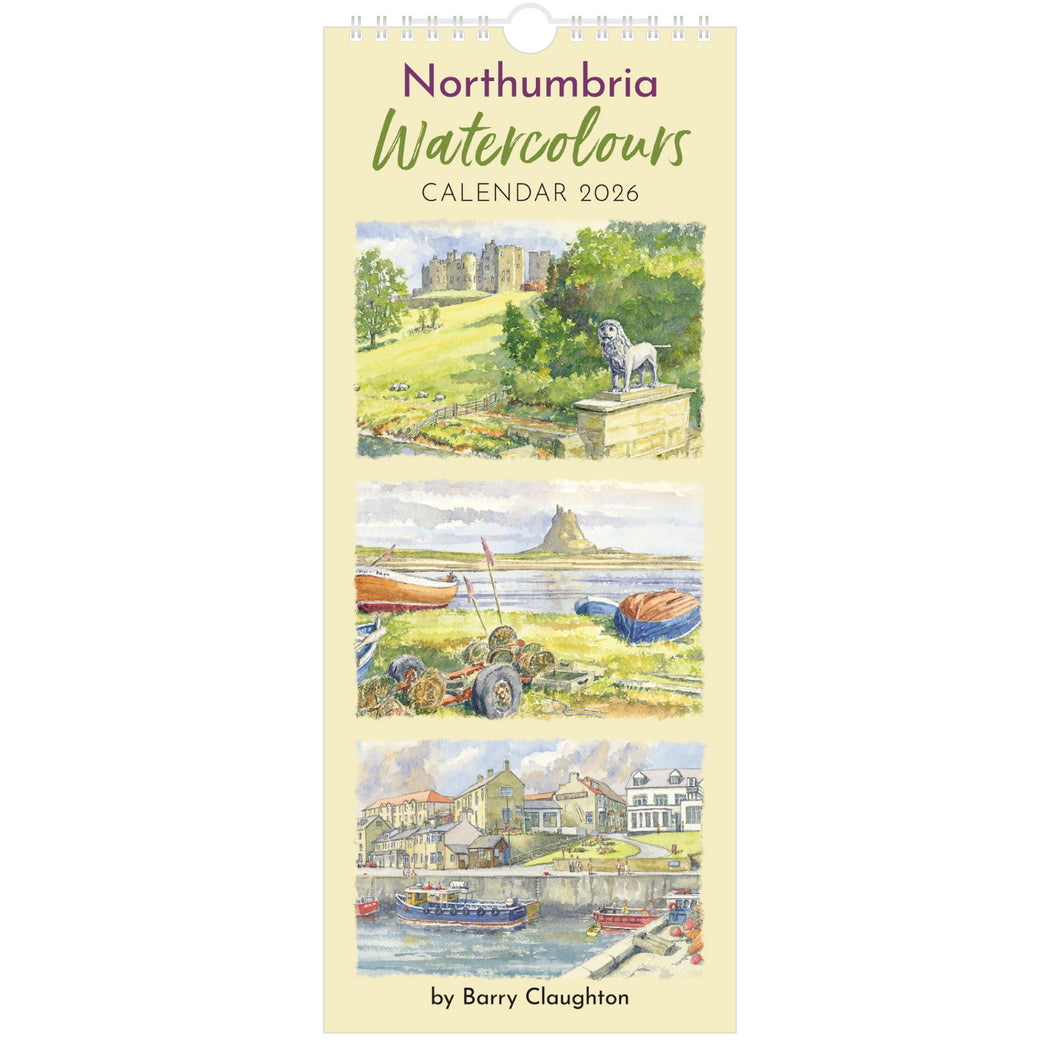 2026 Northumbria Watercolours Calendar – Cover
