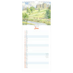 Northumbria Watercolours Slimline Calendar 2027 - October (Alnwick Castle)