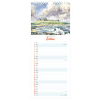 Northumbria Watercolours Slimline Calendar 2027 - October (Dunstanburgh Castle)