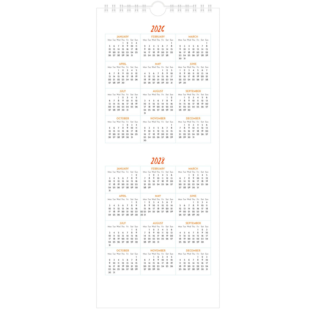 Northumbria Watercolours Slimline Calendar 2027 - Quickview Page