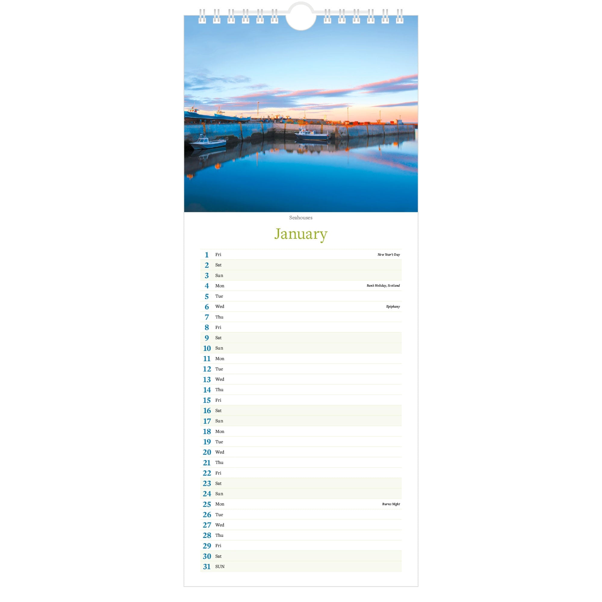 Northumberland Images Calendar 2027 - January (Seahouses)