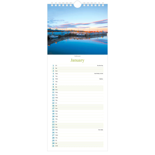 Northumberland Images Calendar 2027 - January (Seahouses)