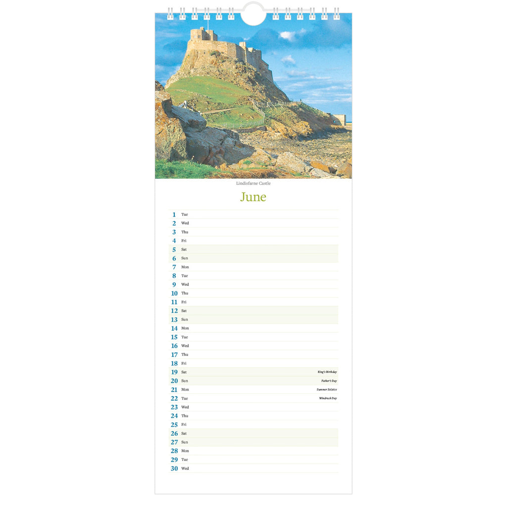 Northumberland Images Calendar 2027 - June (Lindisfarne Castle)