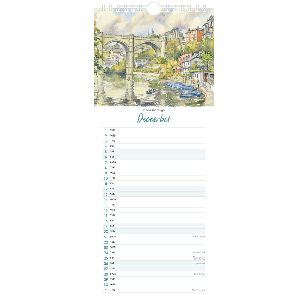 2026 Yorkshire Watercolours Calendar – December