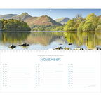 Lake District Panoramic Calendar 2027 - November (Derwent Water)