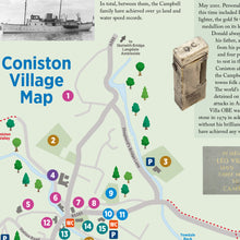 Load image into Gallery viewer, Donald Campbell&#39;s Coniston Photoguide Lap Map close-up
